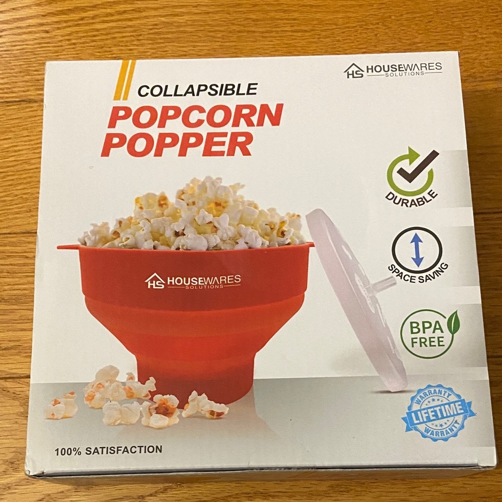 Collapsible Popcorn Popper - Red